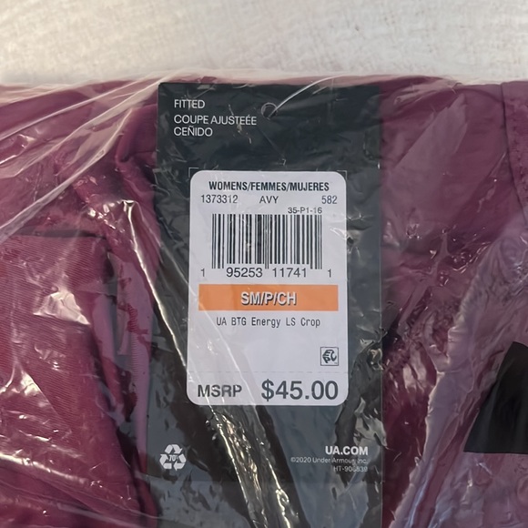 Plum Under Armour Small Crop Long Sleeve - Picture 4 of 4